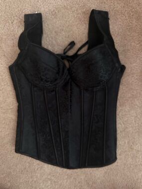 Black Lace Bustier Corset Top